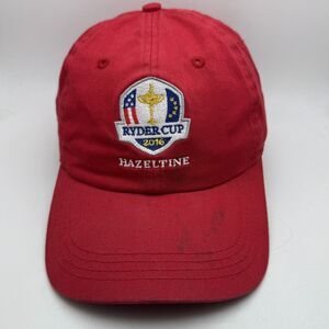 2016 Ryder Cup Hazeltine Hat Cap Ahead Red Golf Adjustable Strapback USA Europe
